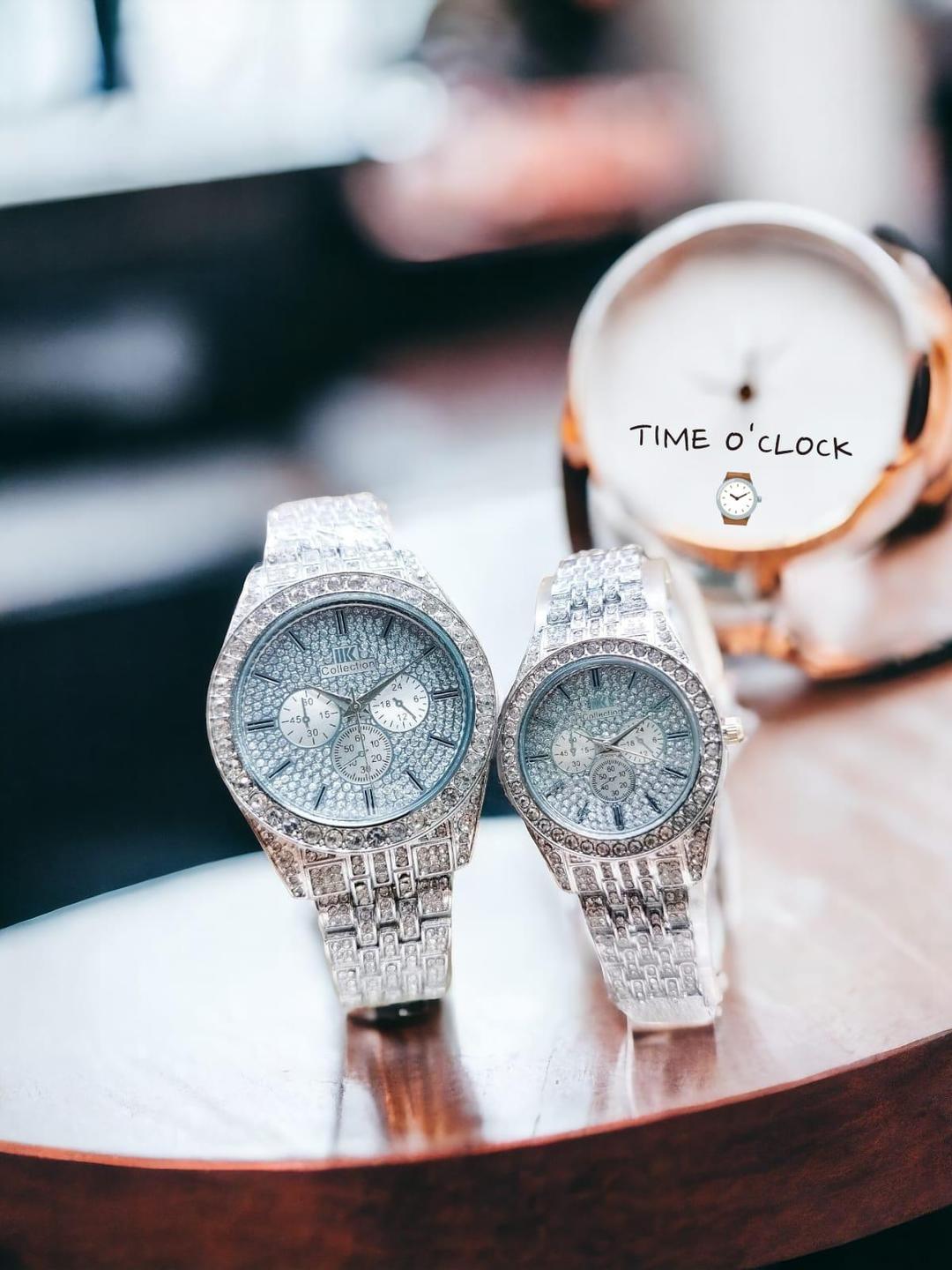 Diamonds Stone Couple Watches